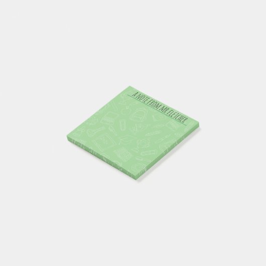 Gepersonaliseerd handboek voor schoolbenodigdheden post-it® notes (Schuin)