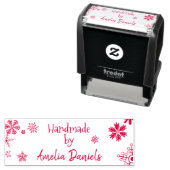 Gepersonaliseerd Handgemaakt door Christmas Snowfl Zelfinktende Stempel (In situ)