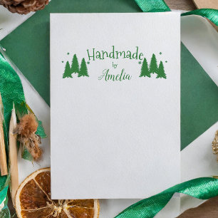 Gepersonaliseerd Handgemaakt door Kerstboom Rubberstempel