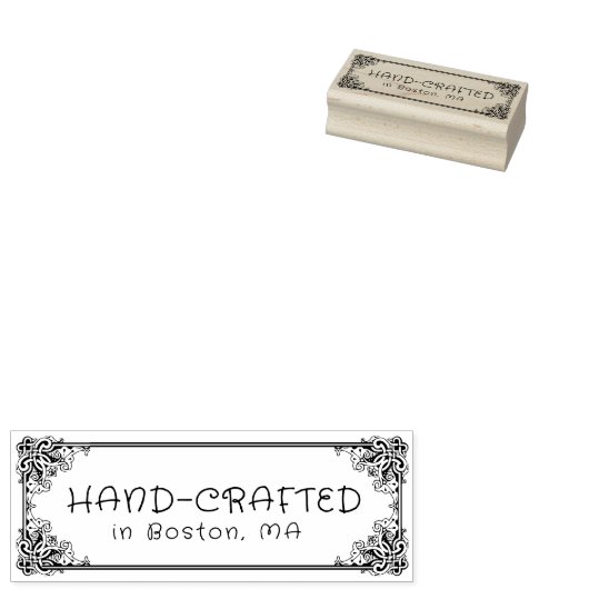 Gepersonaliseerd handgemaakt Lijst Rubberstempel (Gestempeld)