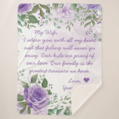 Gepersonaliseerd handgeschreven brief liefdesboods sherpa deken (Voorkant)