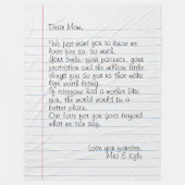 Gepersonaliseerd handgeschreven briefliefhebber fleece deken (Voorkant)