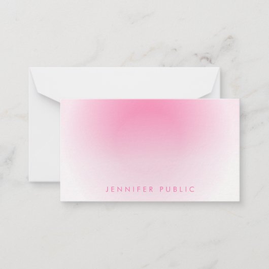 Gepersonaliseerd handschrift Monogram Custom Notitiekaartje (Voorkant)