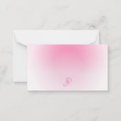 Gepersonaliseerd handschrift Monogram Custom Notitiekaartje (Achterkant)