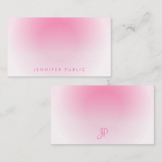 Gepersonaliseerd handschrift Monogram Custom Notitiekaartje (Voorkant / Achterkant)