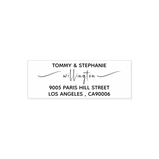 Gepersonaliseerd handschrift Retouradres Naam Zelfinktende Stempel (Design)