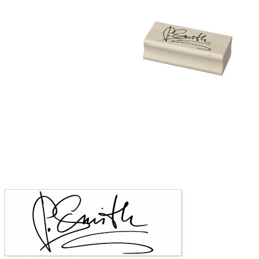 Gepersonaliseerd handtekening rubberstempel (Gestempeld)