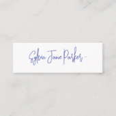 Gepersonaliseerd handtekeningsnaamscript eenvoudig mini visitekaartje (Voorkant)