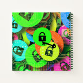 Gepersonaliseerd hangslot en sleuteljournaal notitieboek (Achterkant)