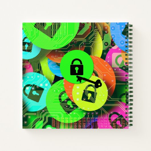 Gepersonaliseerd hangslot en sleuteljournaal notitieboek (Achterkant)