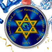Gepersonaliseerd, Hanukkah Ornamenten, voor een bo Metalen Ornament