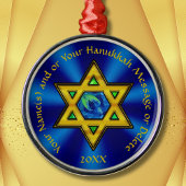 Gepersonaliseerd, Hanukkah Ornamenten, voor een bo Metalen Ornament