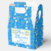 Gepersonaliseerd Hanukkah Pattern Bedankdoosjes (Geopend)