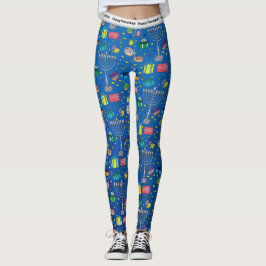 Gepersonaliseerd Hanukkah Pattern Leggings