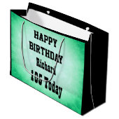 Gepersonaliseerd Happy 105th Birthday-ontwerp Groot Cadeauzakje (Voorkant Gekanteld)