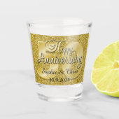 Gepersonaliseerd Happy 50th Jubileum Shot Glas (Voorkant)