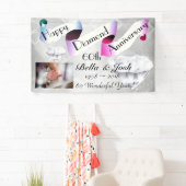 Gepersonaliseerd Happy 60th Wedding Jubileum Spandoek (Insitu)