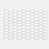 Gepersonaliseerd Happy Birthday Blue, Black en Whi Inpakpapier Vel (Voorkant)