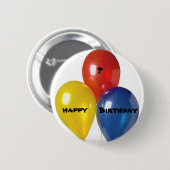 Gepersonaliseerd HAPPY, ?, Birthday Button (Voorkant /achterkant)