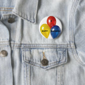 Gepersonaliseerd HAPPY, ?, Birthday Button (In situ)