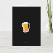 Gepersonaliseerd Happy Birthday Chalkboard Beer Gl Kaart (Achterkant)