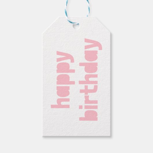Gepersonaliseerd Happy Birthday Gift label Cadeaulabel (Voorkant)