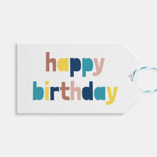 Gepersonaliseerd Happy Birthday Gift label Cadeaulabel