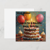 Gepersonaliseerd Happy Birthday Jubileum Kaart (Voorkant / Achterkant)