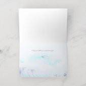 Gepersonaliseerd Happy Birthday Ocean Theme Folie Wenskaart (Binnenlaag)