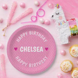 GEPERSONALISEERD HAPPY BIRTHDAY PAPIEREN BORDJE