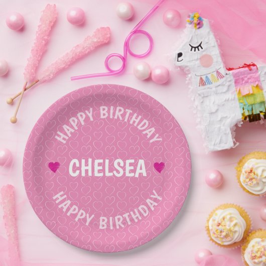 GEPERSONALISEERD HAPPY BIRTHDAY PAPIEREN BORDJE (Feest)