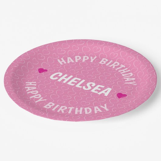 GEPERSONALISEERD HAPPY BIRTHDAY PAPIEREN BORDJE (Gekanteld)