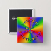 Gepersonaliseerd Happy Birthday Rainbow-Button Vierkante Button 5,1 Cm (Voorkant /achterkant)