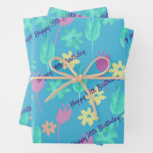 Gepersonaliseerd Happy Birthday-verlooppapier Inpakpapier Vel (In situ)