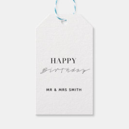 Gepersonaliseerd "Happy Birthday" Wit Cadeaulabel