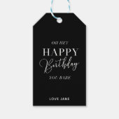 Gepersonaliseerd "Happy Birthday, You Babe" cadeau Cadeaulabel (Voorkant)