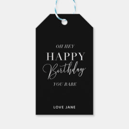 Gepersonaliseerd "Happy Birthday, You Babe" cadeau Cadeaulabel