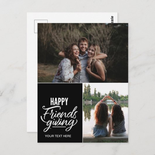 Gepersonaliseerd Happy Friendsgiving-Briefkaart Briefkaart (Voorkant / Achterkant)