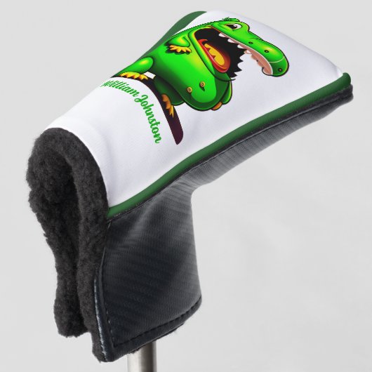 Gepersonaliseerd Happy Gator Golf Putter Hoesje Golfheadcover (3/4 voorkant)