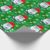Gepersonaliseerd Happy Golf kerstwrapping papier (Hoek)