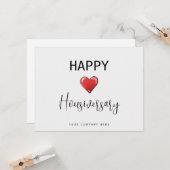 Gepersonaliseerd Happy Housiversary Hart Realty  Kaart (Voorkant / Achterkant in situ)