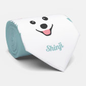 Gepersonaliseerd Happy Japans Spitz Dog Dress Stro Stropdas (Opgerold)