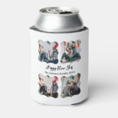 Gepersonaliseerd Happy Nieuwjaar script 4 collage  Blikjeskoeler (Blikje Achterkant)