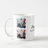 Gepersonaliseerd Happy Nieuwjaar script 4 collage  Koffiemok (Links)