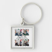 Gepersonaliseerd Happy Nieuwjaar script 4 collage  Sleutelhanger (Voorkant)