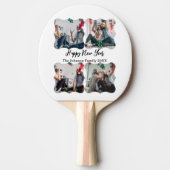 Gepersonaliseerd Happy Nieuwjaar script 4 collage Tafeltennisbatje (Voorkant)