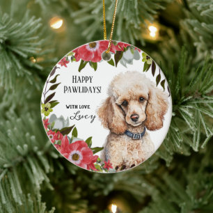 Gepersonaliseerd Happy Pawholidays Ornament