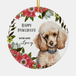 Gepersonaliseerd Happy Pawholidays Ornament