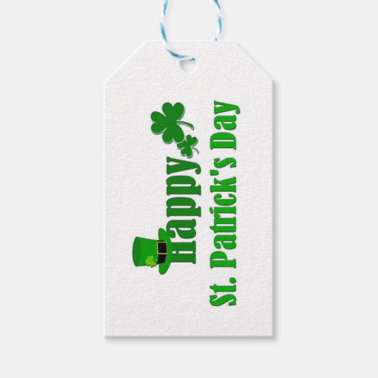 Gepersonaliseerd Happy St. Patrick's Day Gift Labe Cadeaulabel (Voorkant)