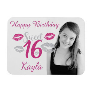 Gepersonaliseerd Happy Sweet 16th Birthday Magnet Magneet